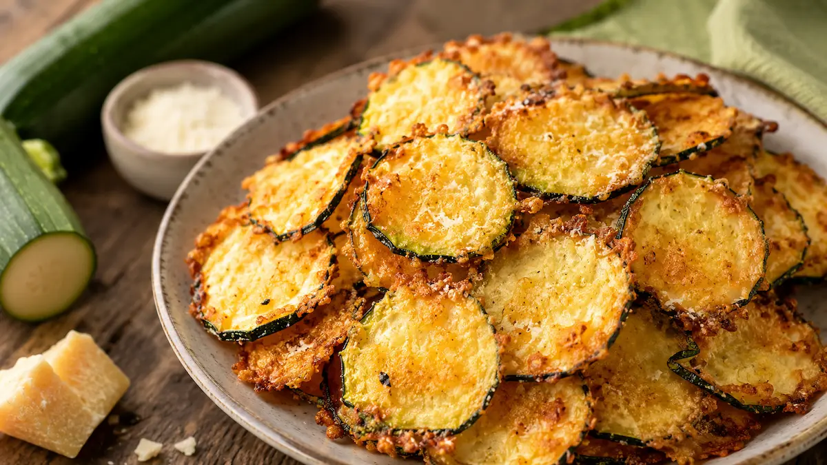 Courgettes parmesan façon chips