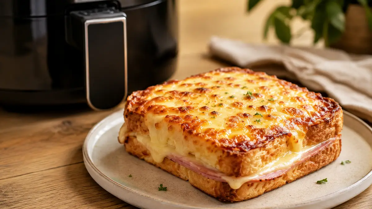 Croque Monsieur gourmand et doré à l’Air Fryer