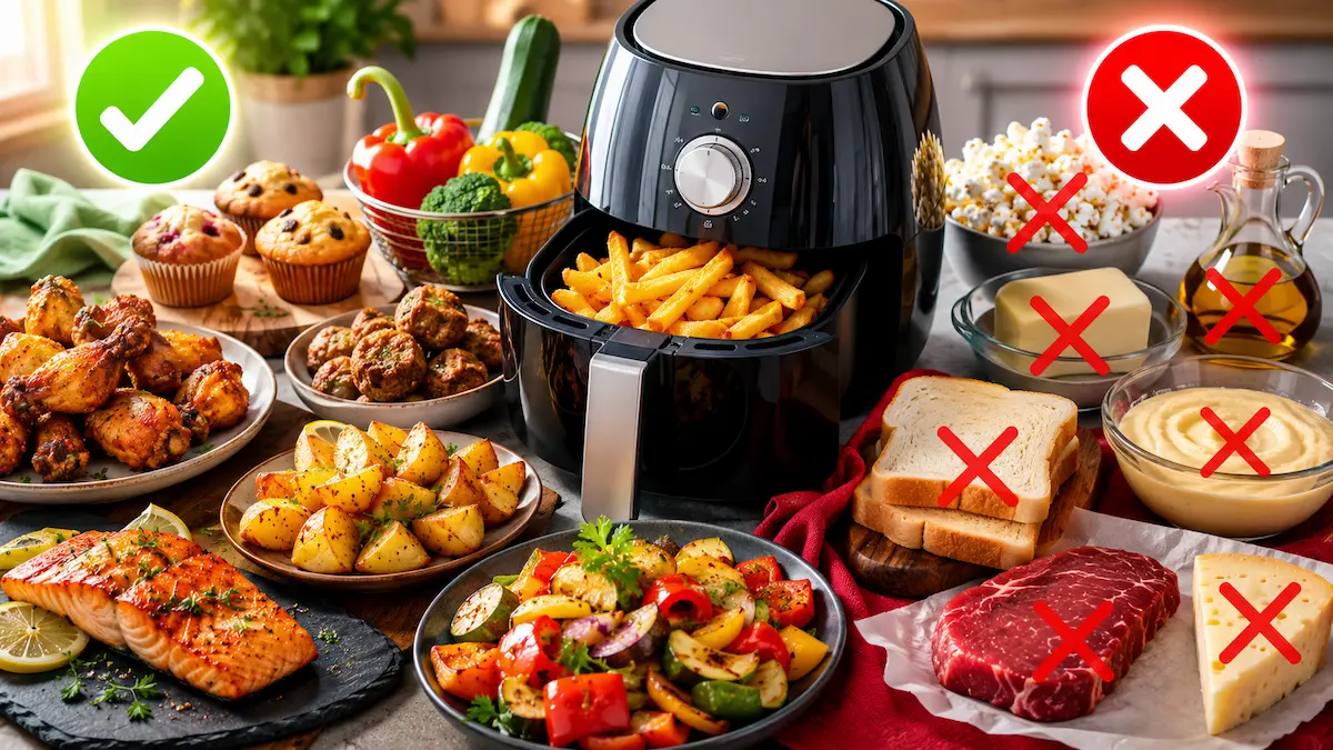 Que mettre dans un Air Fryer ? Aliments, plats compatibles et 8 interdits